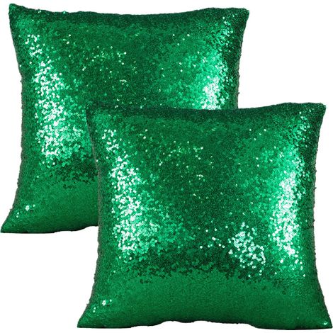Lot de 2 coussins décoratifs à sequins tendance (oreiller lombaire non inclus). (1/5)