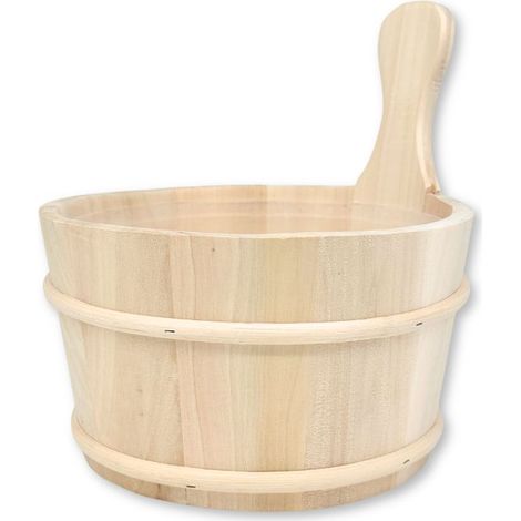 Sauna-Aufgusskübel aus Espe naturbelassen 4 Liter