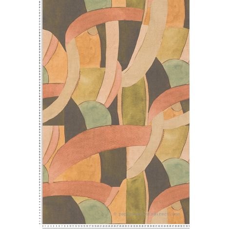 Papier peint Géométrique Jaune Anna D'Andrea A.S. Création (1/3)
