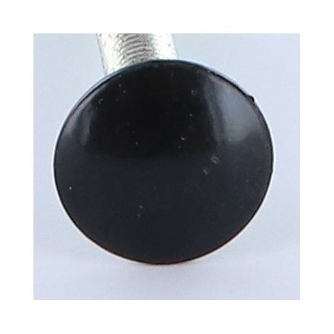 TRCC JAPY tête ronde collet carré M6X50 Filetage total Aluminium Laqué noir RAL9005 noir foncé-1 pièce
