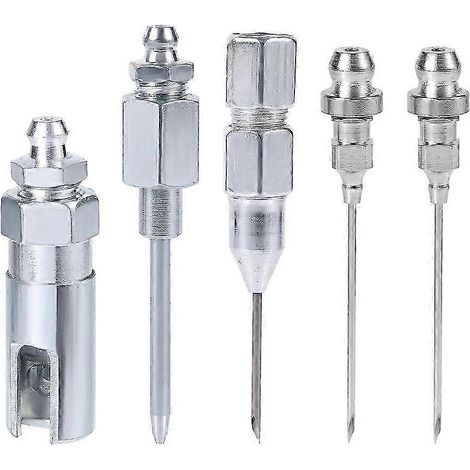 Kit de 5 aiguilles à graisser, distributeur d'aiguilles à graisser, kit d'aiguilles de seringue à graisse en acier trempé, outil d'installation de graisse ZI (1/5)