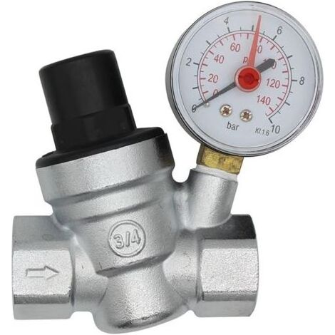DN20 water pressure reducer, 3/4-inch water pressure regulator with manometer (1/5)