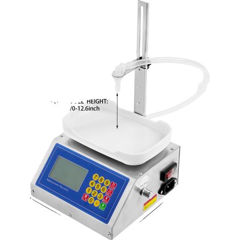 Máquina de llenado de líquidos, capacidad de 3,2 L, pantalla LCD, azul. (1/2)