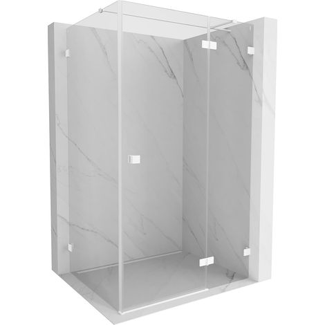 Mexen Lunar T Duschkabine schwenkbar rechts 115 x 90 cm, transparent, weiß - 834T-115-090-20-00-P (1/5)