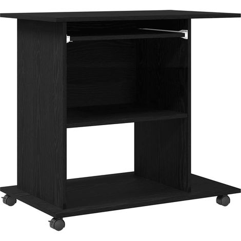 Maison Exclusive - Computertisch Eiche schwarz 80x50x75 cm Holzwe