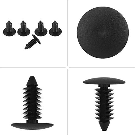 100 Kunststoffnieten für Stoßstangen, Befestigungsclips, Karosserienieten, Verschlüsse, Stoßstangen- und Verkleidungsclips, Schnappnietclips für Autotüren und Karosserie.