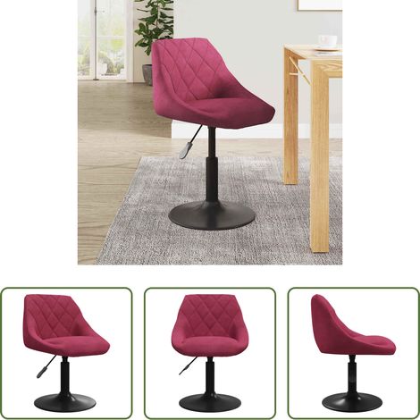 Tabouret de bar - Tabouret de bar Rouge bordeaux Velours (1/5)