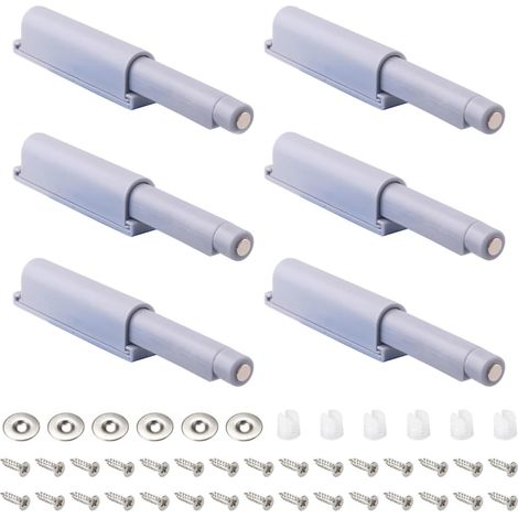 6 Pièces Loquet de porte à pousser pour ouvrir, loquets magnétiques pour porte cachée, armoires, tiroirs de camping-car, placard de cuisine (1/5)