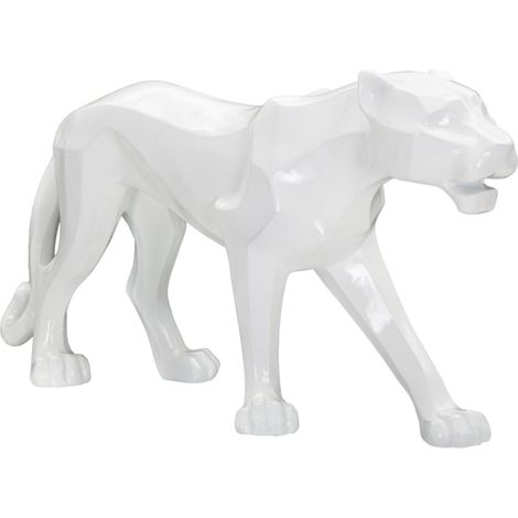 Statuette Déco en Résine "Panthère" 70cm Blanc
