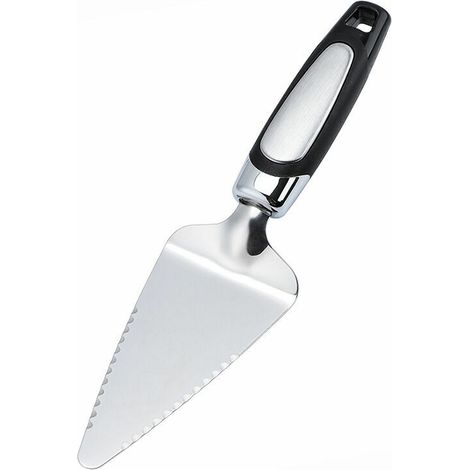Pelle à tarte et pizza - En acier inoxydable - Argentée et noire - 25 cm (1/5)