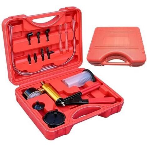 Pompe à Vide Manuelle pour l'Automobile Kit Testeur et Extracteur Purgeur de Liquide Frein,pour vidange Entretien Auto Atelier Garage Maison -