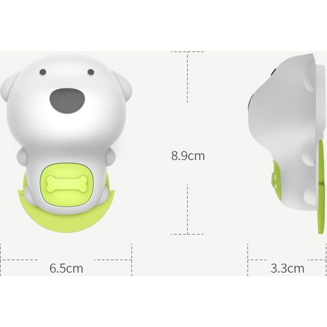 Bedeli Türstopper mit Einklemmschutz, kindersichere Türverriegelung, wind- und stoßfester Silikon-Türclip, Türstopper in Hundeform, 1 Stück – Grün (1/5)