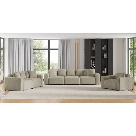 Sofaset Designersofas MEGAN 3-2-1 in Stoff Poso Beige (1/5)