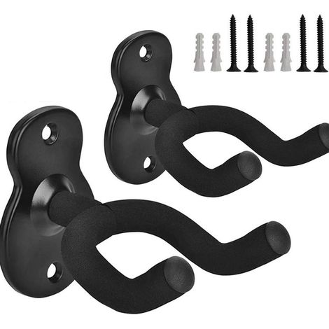Lot de 2 crochets Crochets métalliques pour guitare Support pour guitare classique et électrique Accessoires pour ukulélé et violon (1/5)