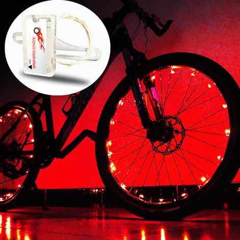 Éclairage LED pour jantes de vélo - Décoration de cadre et éclairage des rayons pour VTT, idéal pour le cyclisme nocturne