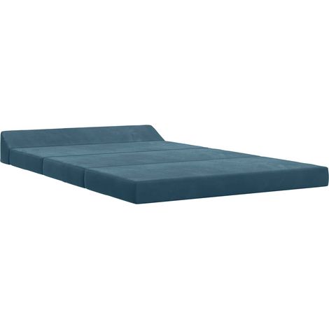 Divano Letto Sofa bed Pieghevole Blu 120 x 60 x 49 cm Tessuto (1/5)