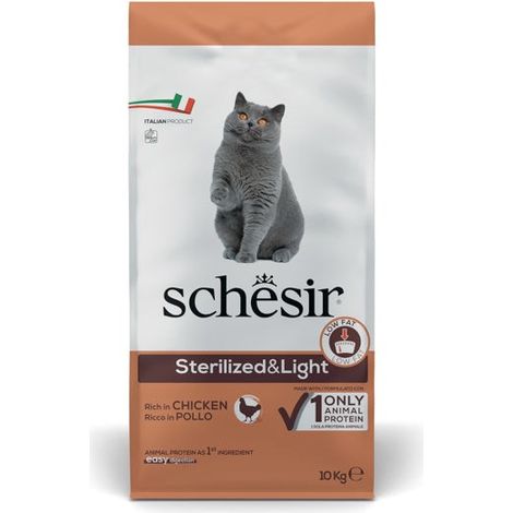 Schesir Cat Animal Monoprotein Sterilized al Pollo - Sacco 10 Kg -