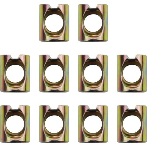 Confezione da 10 dadi cilindrici metrici M6, tasselli trasversali, coppiglie, viti per culla, kit di ricambio per ferramenta per letti a castello, testiere, sedie, mobili M6 x 10 m
