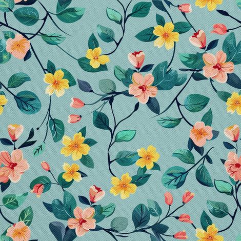 Tela decorativa para exteriores Oxford - Motivo primaveral I DX7442 (1/5)