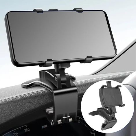 Car phone holder, 360-degree rotating phone holder, suitable for Android smartphones, multi-functional dashboard phone holder, suitable for most car models (two-pack). (1/5)