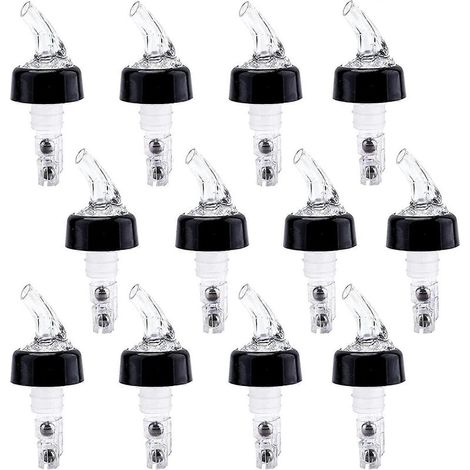 Lot de 12 verseurs à vin automatiques de 3 cl, blancs