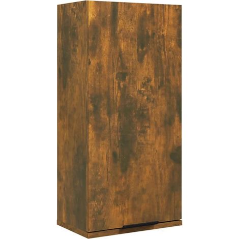 Wall-mounted Bathroom Cabinet Smoked Oak 32x20x67 cm vidaXL