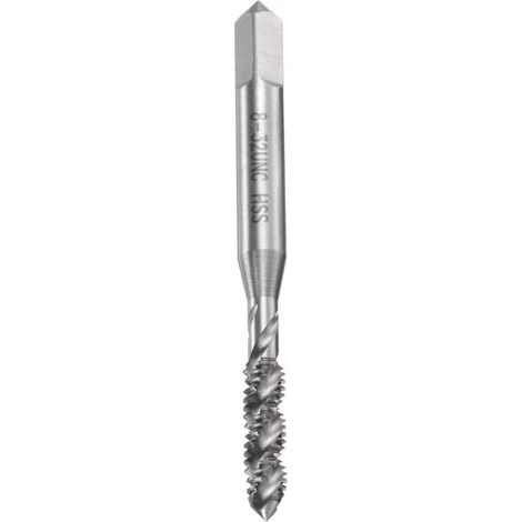 Taraud spiralé pas à droite HSS 8-32 UNC, pour bronze et CNC (1/5)