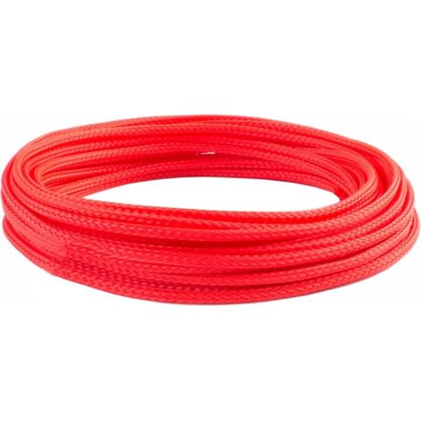 8mm Gaine Câble Tressée Extensible PET Manchon de Câble Fil Rangement Câble PET Cache Câble Souple Électriques Gestion Câble Flexible Protection Tube Tuyau Rouge 5 Mètres (1/5)