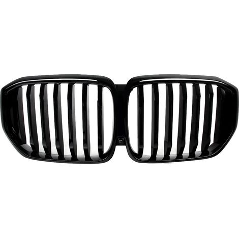 Parrilla tipo riñón, diseño de una sola lama, reemplazo directo, negro brillante. (1/2)