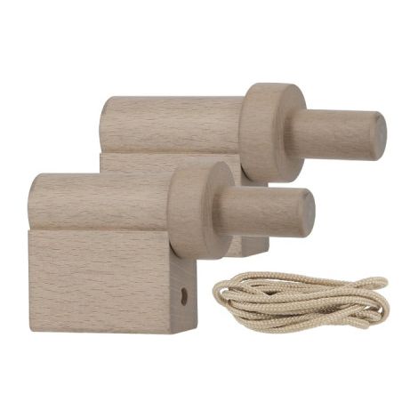 Satz mit 2 Holzstützen und MOBOIS-Fall-Boreal-Set - Eiche hell - 1024347