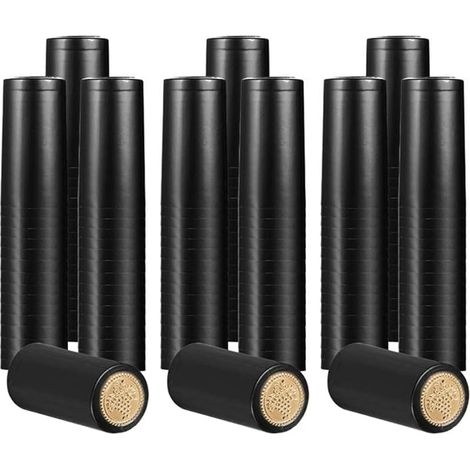 Lot de 120 bouchons thermorétractables en PVC pour cave à vin, bar - Noir (1/5)