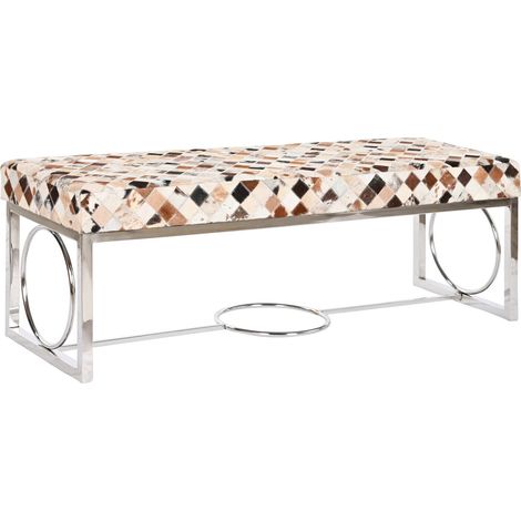 Descalzadora Piel Acero 122X41X44 Rombos Camel (1/5)