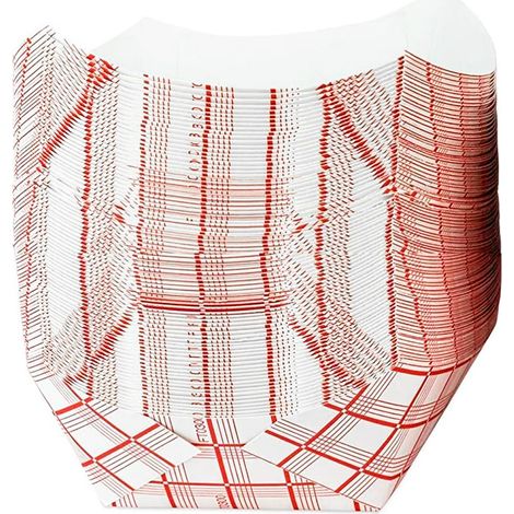 100Plateaux alimentaires individuels en papier –Plateau alimentaire jetable en papier à carreaux rouges et blancs (1/5)