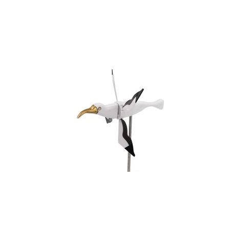 Moulin à Vent Mouette Ornement de Jardin, Tourbillon pour Décorations de Cour Extérieure, Moulin à Vent Mouette Résistant aux Intempéries pour Patio Familial, Fer en Résine 10,2x9,6 Pouces (1/5)