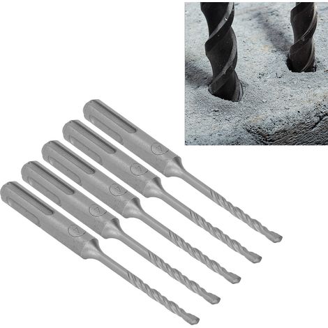 Set mit 5 Schlagbohrern, 110 mm lang, Hartmetallspitzen für rotierende Schlagbohrer für Ziegel, Stein und Beton, 4 mm. (1/5)