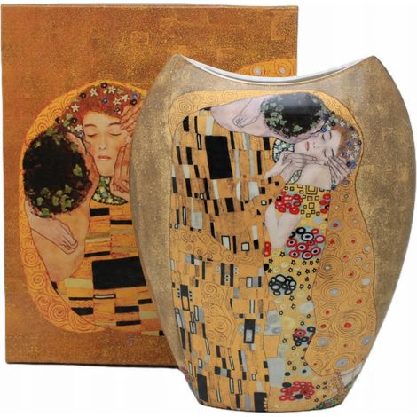 Vase en porcelaine dans un coffret cadeau, impressionnante collection Klimt Kiss (1/5)