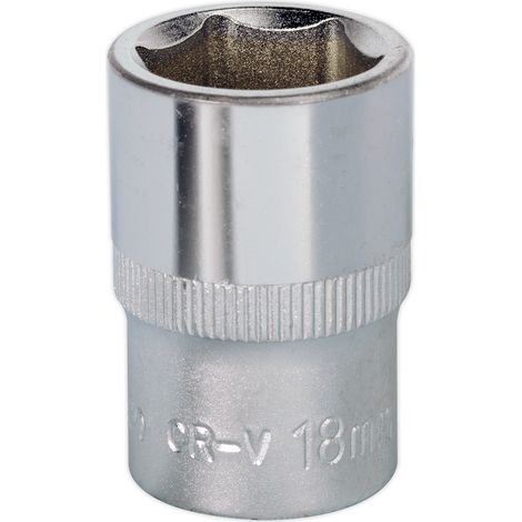 Sealey S1218 Premier Socket 1/2"Sq Drive 18mm