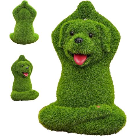 Hundestatue im Garten und Hof Beflockte Wetterbeständige