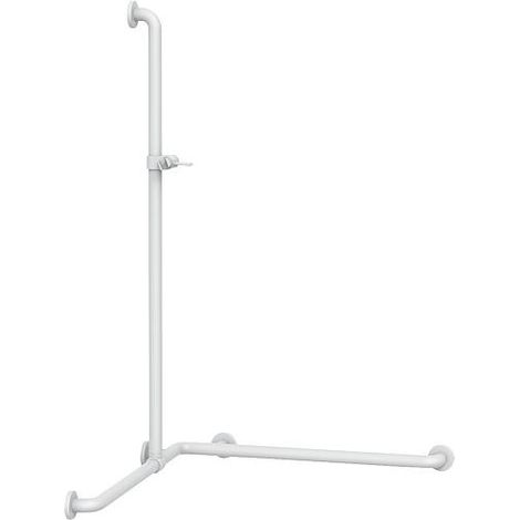 Main courante douche blanc barre douche nylon, noyau acier protection corrosion (1/5)
