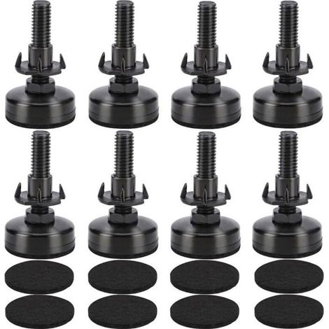 Online Store - M10 Lot de 8 pieds réglables pour redresseurs de meubles, vis de réglage, pieds de réglage avec écrou à enfoncer pour pieds de (1/5)