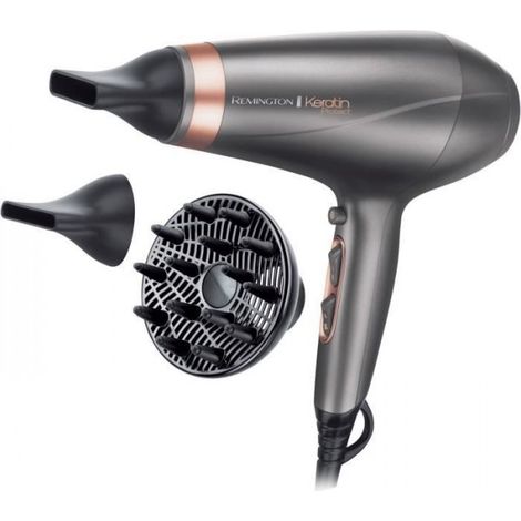 Seche Cheveux Remington AC8820 Seche-Cheveux 2200W Professionnel Keratin Protect, Soin Kératine et Huile d'Amande (1/5)