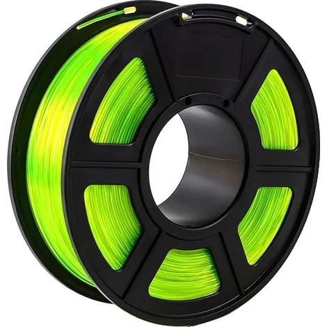 Filamento per stampante 3D, materiale PETG, facile da stampare, giallo trasparente (1/2)