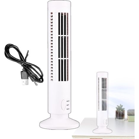 Ventilateur tour silencieux portable,puissant flux d'air USB pour bureau,maison et travail,accessoire intérieur pratique (1/5)
