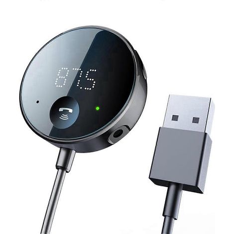 Bluetooth-FM-Transmitter für Auto, Bluetooth-AUX-Adapter, schwarzer Empfänger (1/5)