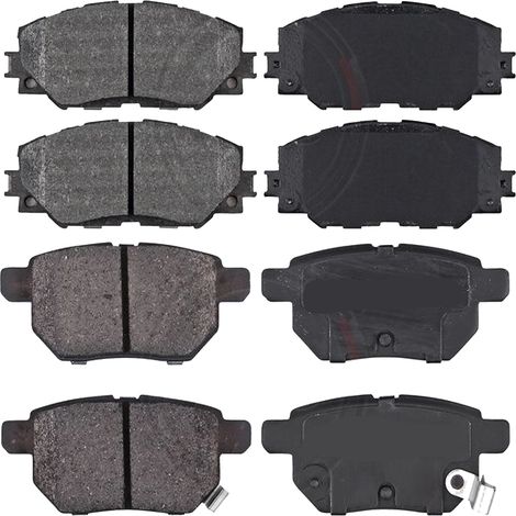 KIT PASTIGLIE FRENO ANTERIORI E POSTERIORI compatibile con MITSUBISHI ECLIPSE IV (DKA) / PASTIGLIE FRENANTI AUTO OEM P 18 001  P 54 030,P 54 012 / SOSTITUZIONE DIRETTA / BASSA POLVERE / SILENZIOSO