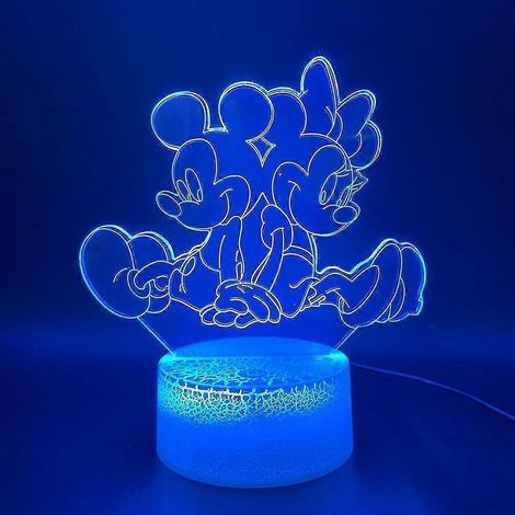 Veilleuse LED 3D Minnie et Mickey pour chambre d'enfant (1/2)