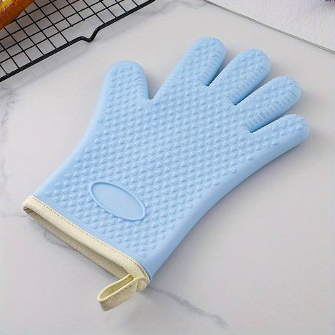Gants de cuisine à la pièce : gants de cuisson en silicone alimentaire résistant aux hautes températures pour une cuisson sûre et facile 