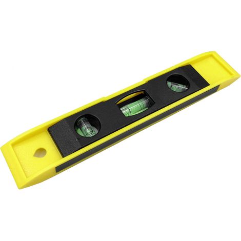 Nivel de burbuja de PVC con imán, 3 burbujas, 225 mm (1/2)