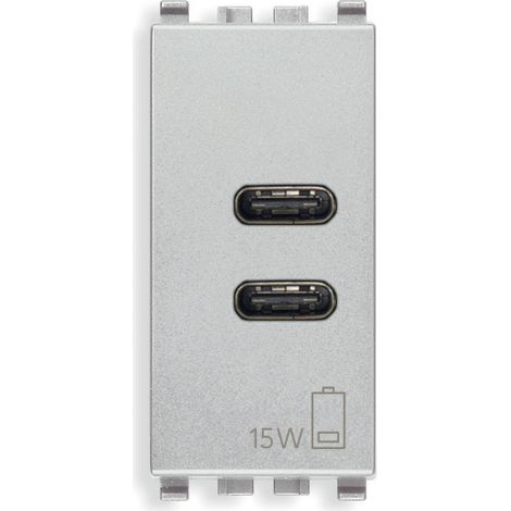 VIMAR - 20292.CC.N Alimentatore USB C+C 15W 3A 5V 1M Next