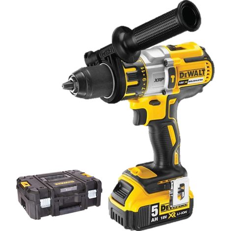Dewalt – Perceuse à percussion Brushless 18V – 2 batteries Li-Ion 5Ah – Couple 70Nm – Mandrin auto-serrant 13mm – Coffret Tstak — vue 3